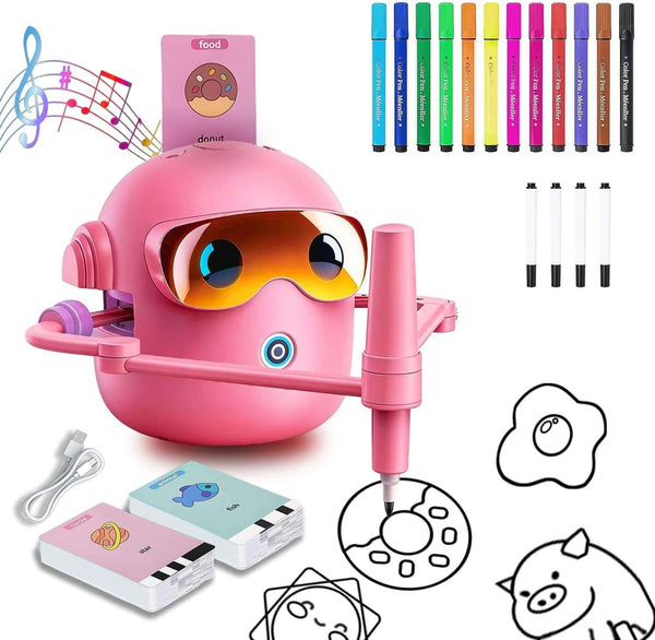 Doodlebot™ — Interactive Drawing Robot for Kids | 100 Drawing Cards | Ages 3+