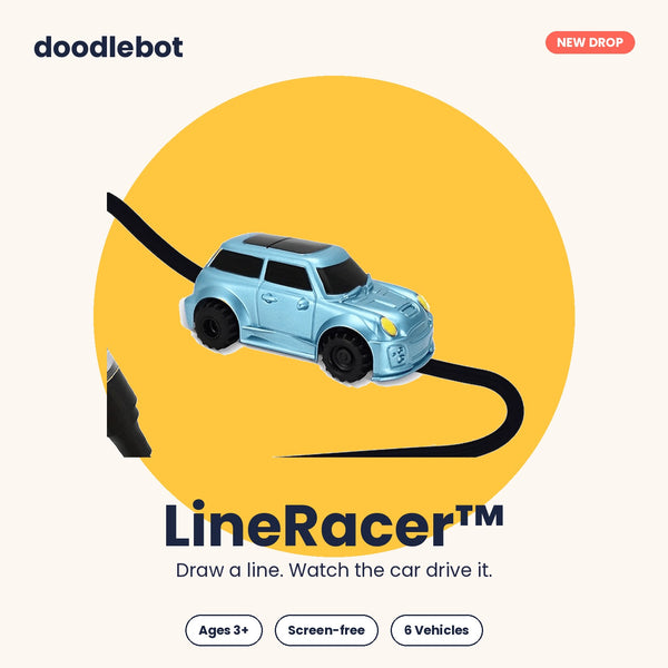 DoodleBot LineRacer™ — Magic Pen Inductive Toy Car for Kids | Auto-Follows Any Line You Draw | Ages 3+